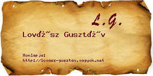 Lovász Gusztáv névjegykártya