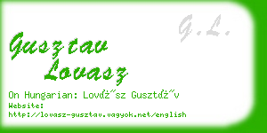 gusztav lovasz business card